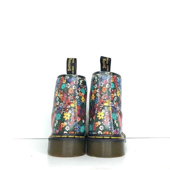 Dr Martens 101 Wanderlust Floral Leather Lace Up Ankle Boots Women’s 7 Shoes - Picture 9 of 13